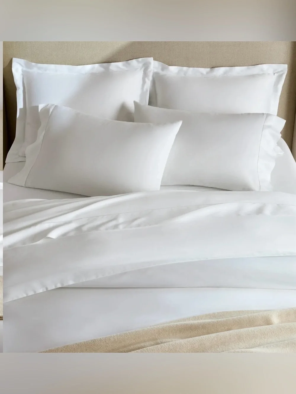 NWOT Quince Signature Giza Cotton Sateen 3 Pc Duvet Cover Set, King/Cal (White)